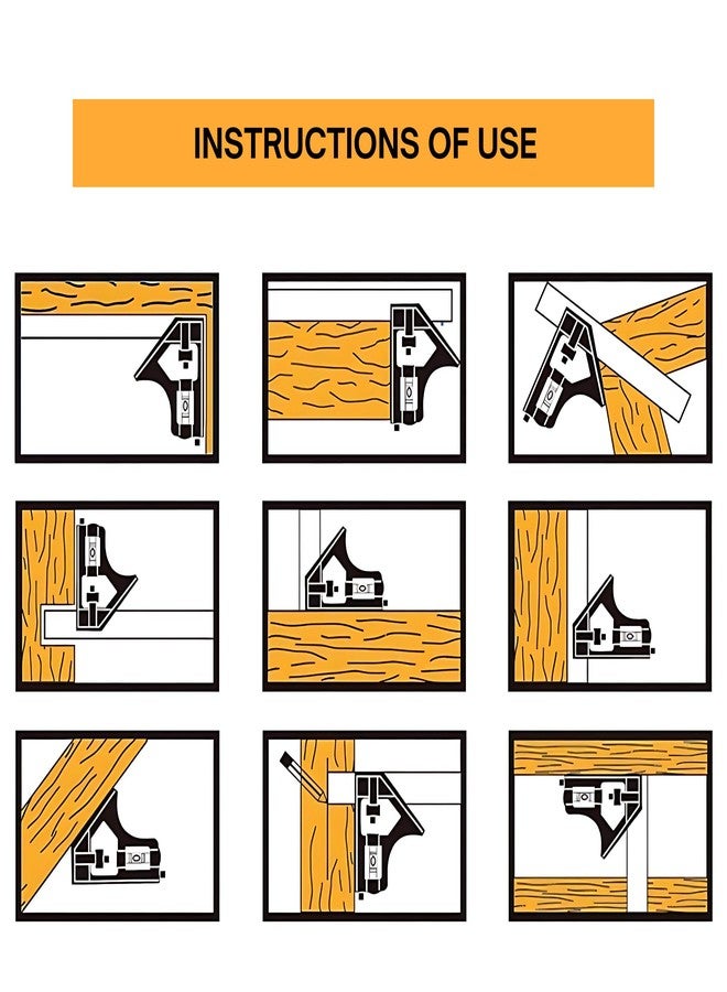 Inditrust مجموعة أدوات قياس متعددة الوظائف من الفولاذ المقاوم للصدأ، مقاس 12 بوصة، قابلة للتعديل، من إنديترست، تتضمن مسطرة زاوية قائمة ومسطرة قياس. - Image 5